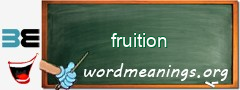 WordMeaning blackboard for fruition